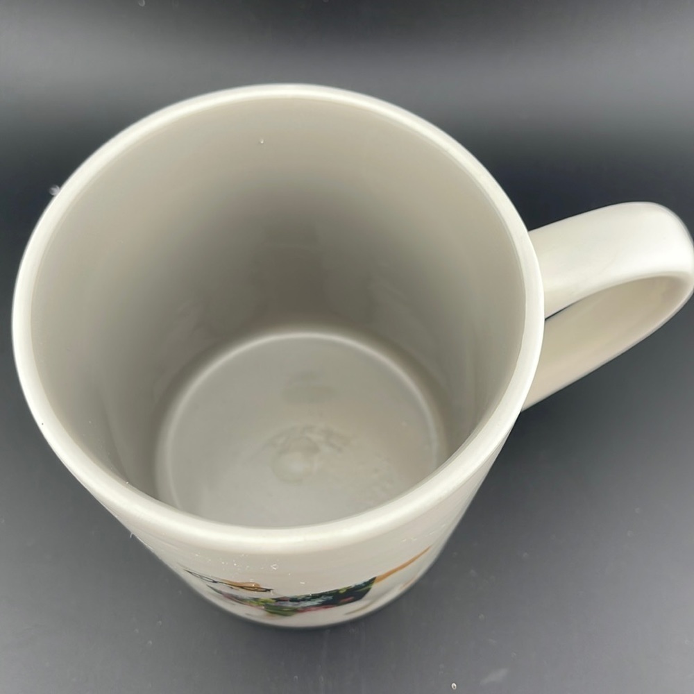 RARE Rae Dunn Big M Magenta Dapper Cat Mug - Picture 2 of 3